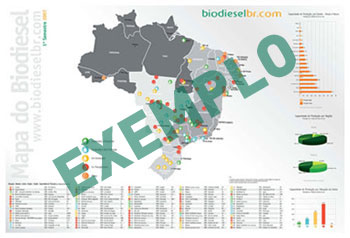 Mapa Impresso das Usinas de Biodiesel
