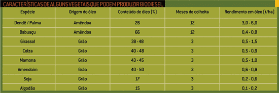 caracter&iacute;sticas de oleaginosas
