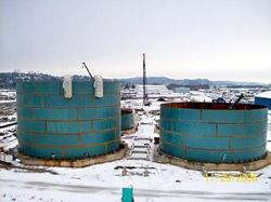 Vista da constru&ccedil;&atilde;o da usina de biodiesel